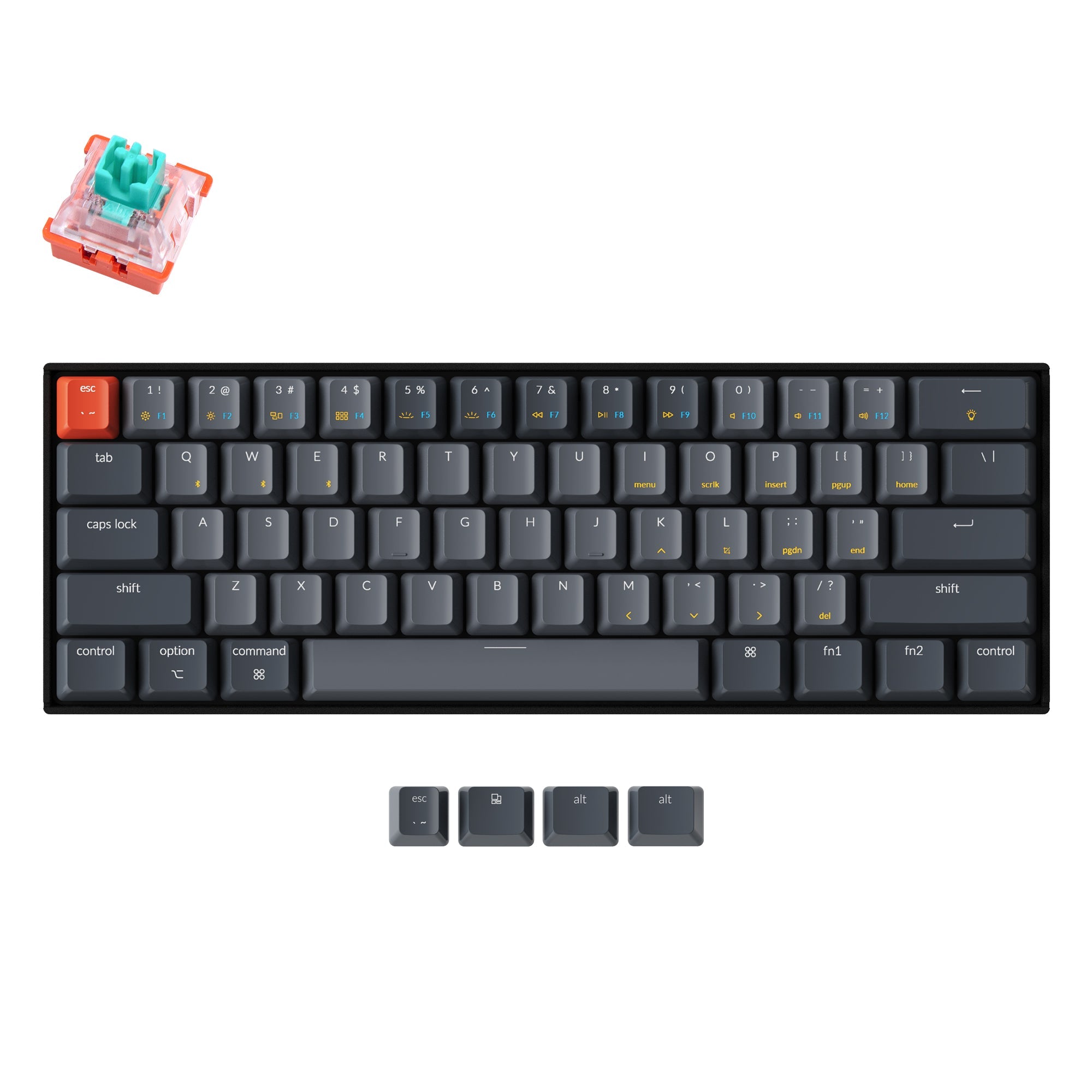 Keychron K12 60% Compact Wireless Mechanical Keyboard – Keychron
