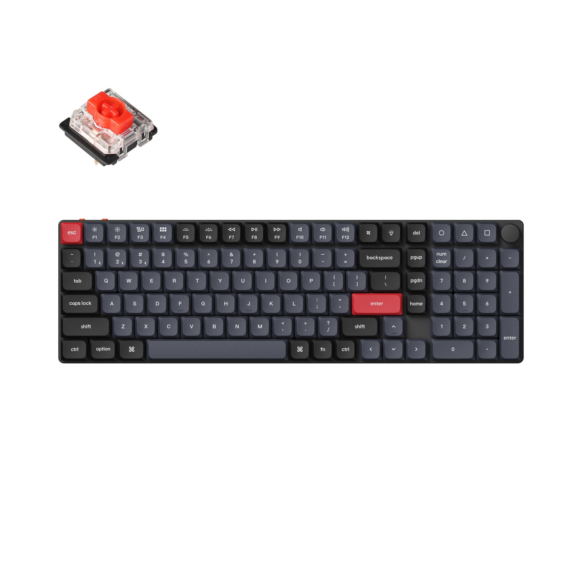 美品Keychron K1 HE + Keycap Set付き 未使用 Keychron K17 Pro QMK/VIA Wireless Custom Mechanical Keyboard