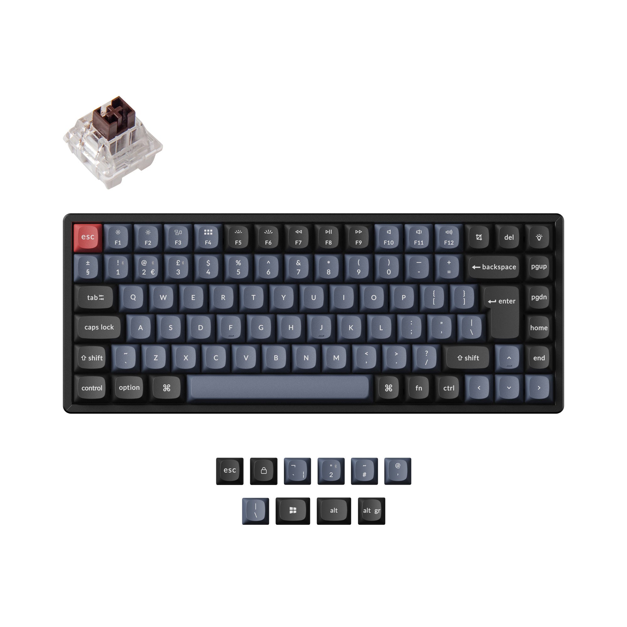 Keychron K2 Pro QMK/VIA Wireless Mechanical Keyboard ISO Layout