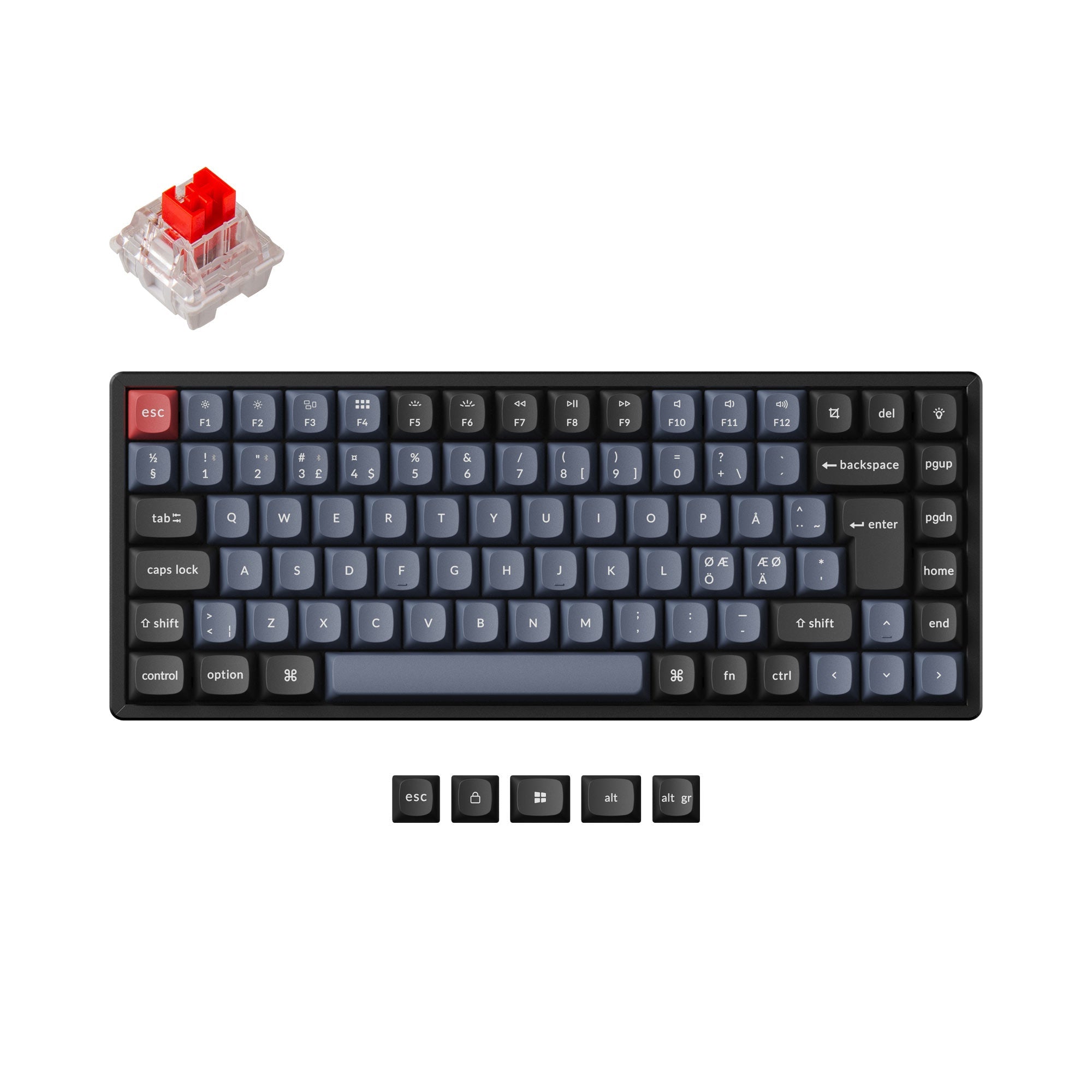 Keychron K2 Pro QMK/VIA Wireless Mechanical Keyboard ISO Layout
