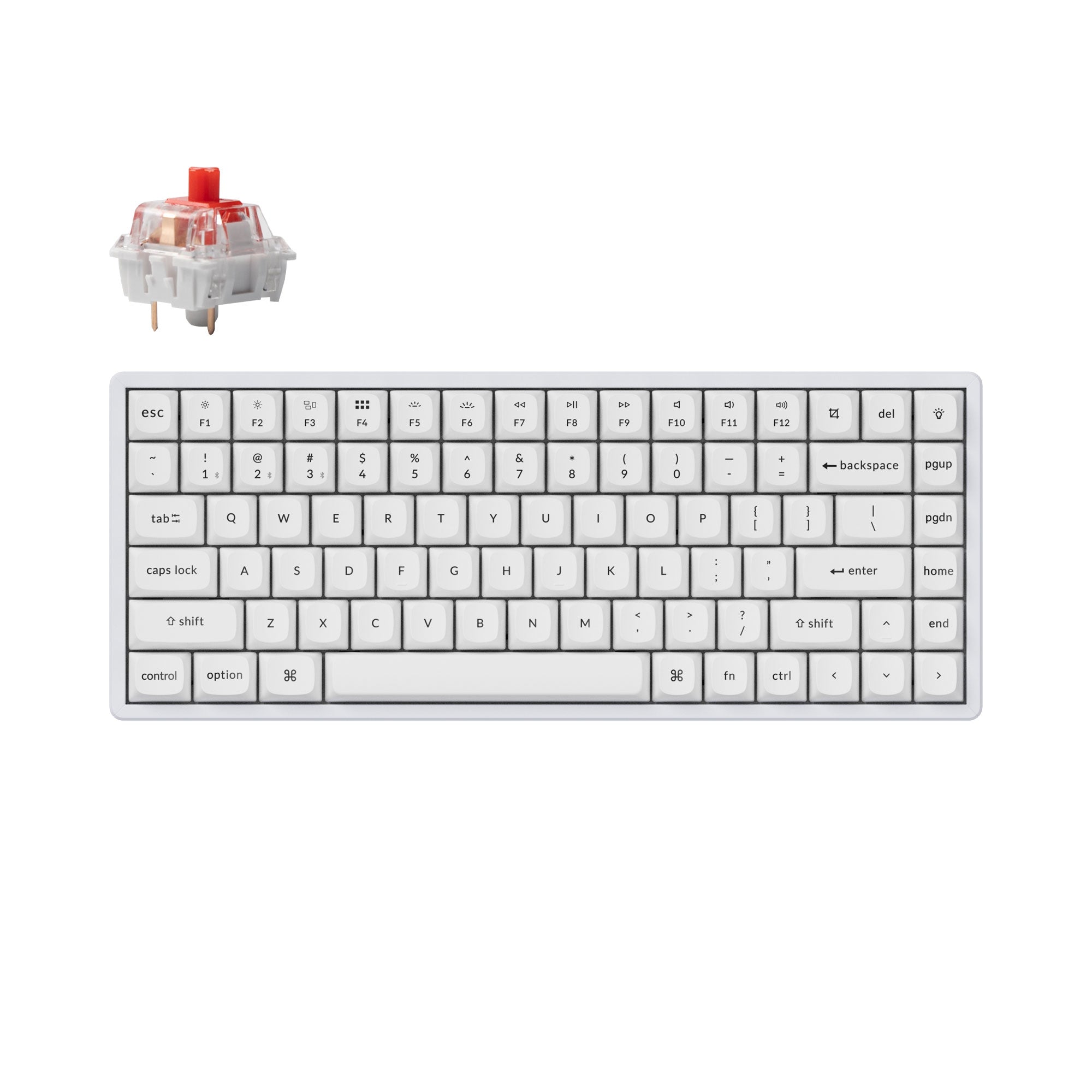 【_Man 】Keychron K2 Pro 白 US配列 赤軸 Keychron K2 Pro QMK/VIA Wireless Mechanical Keyboard – Keychron