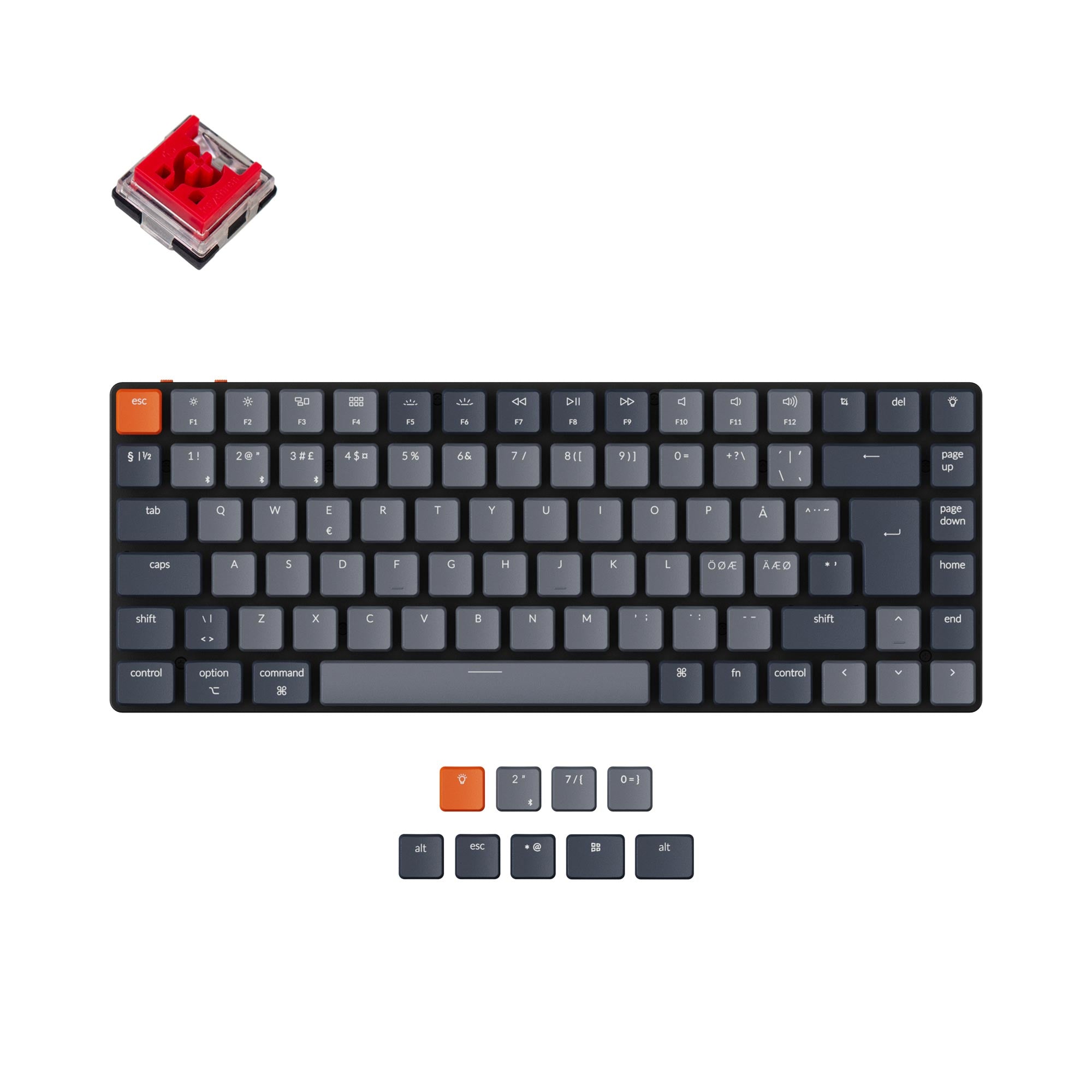 Keychron K3 Ultra-slim Wireless Mechanical Keyboard (Nordic ISO