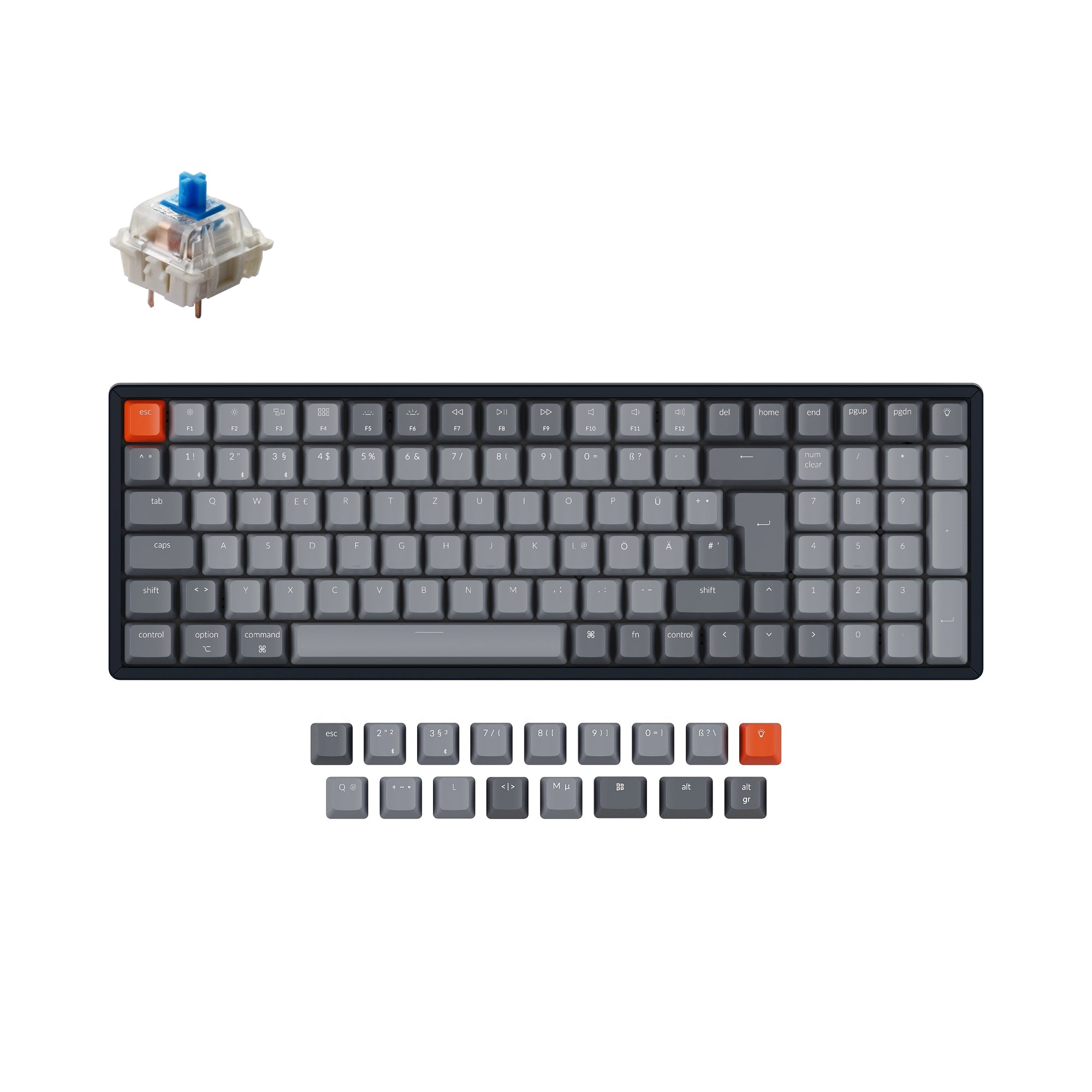 Keychron K4 Wireless Mechanical Keyboard (German ISO-DE Layout