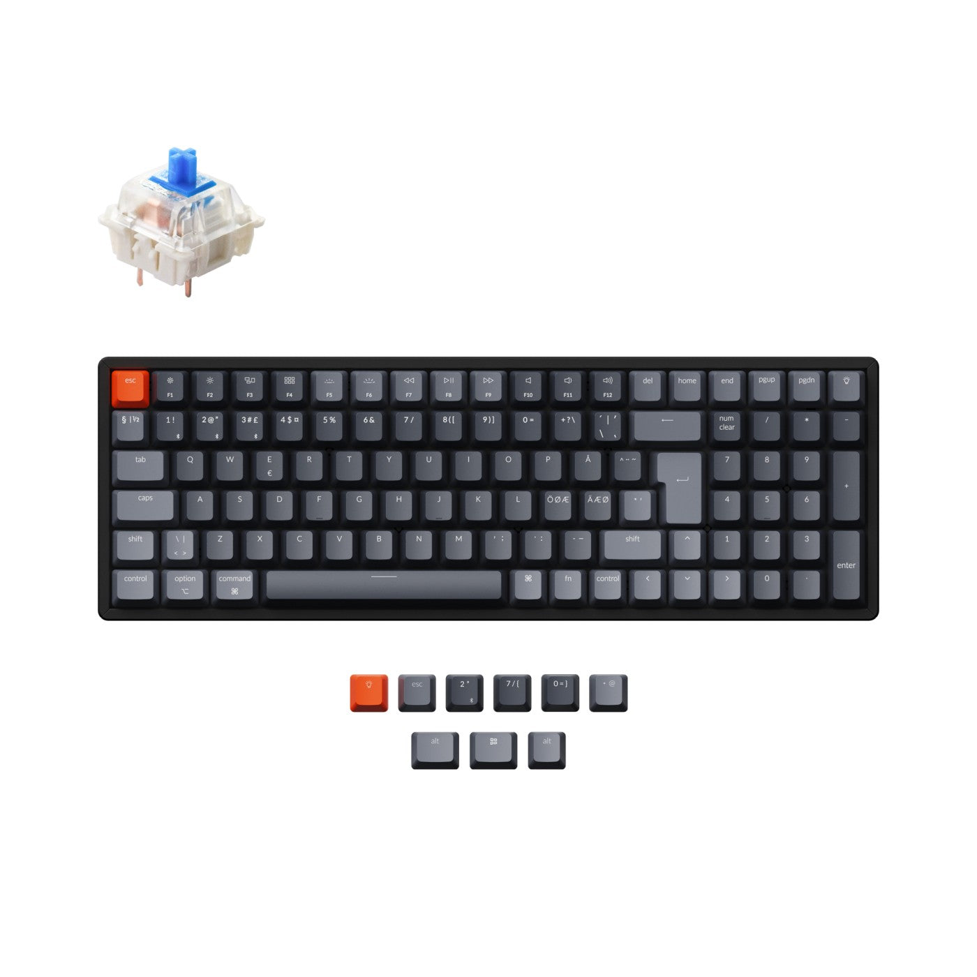 Keychron K4 Wireless Mechanical Keyboard (Nordic ISO Layout