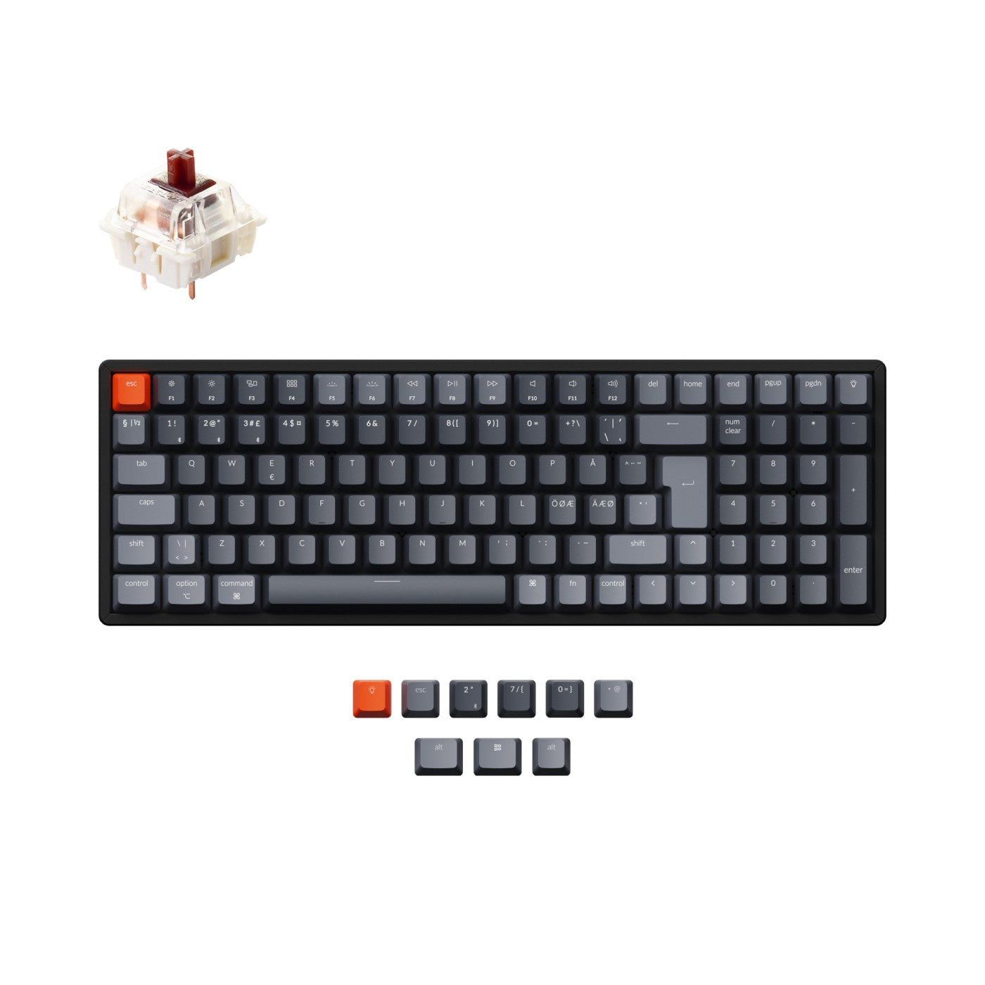 Keychron K4 Wireless Mechanical Keyboard (Nordic ISO Layout