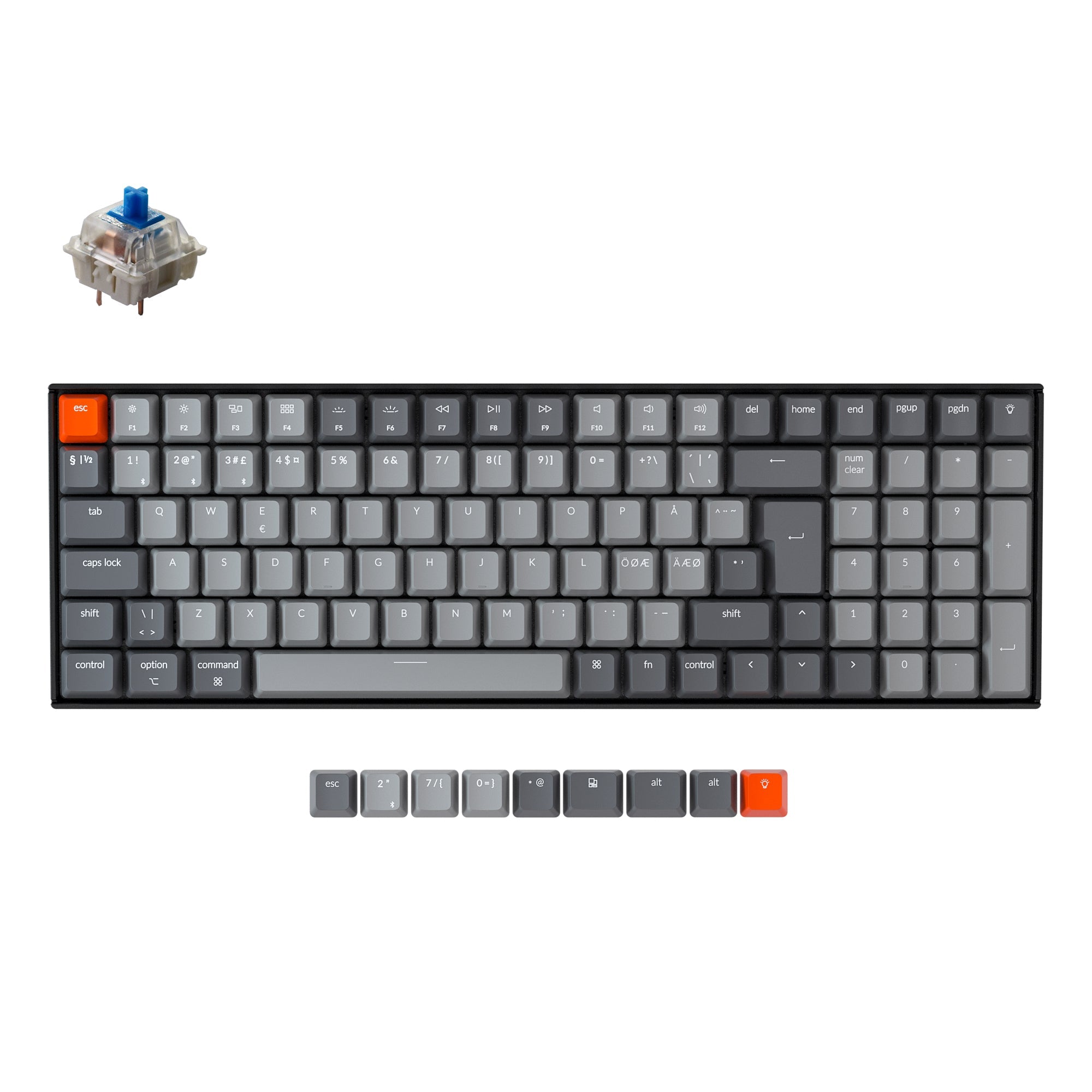 Keychron K4 Wireless Mechanical Keyboard (Nordic ISO Layout