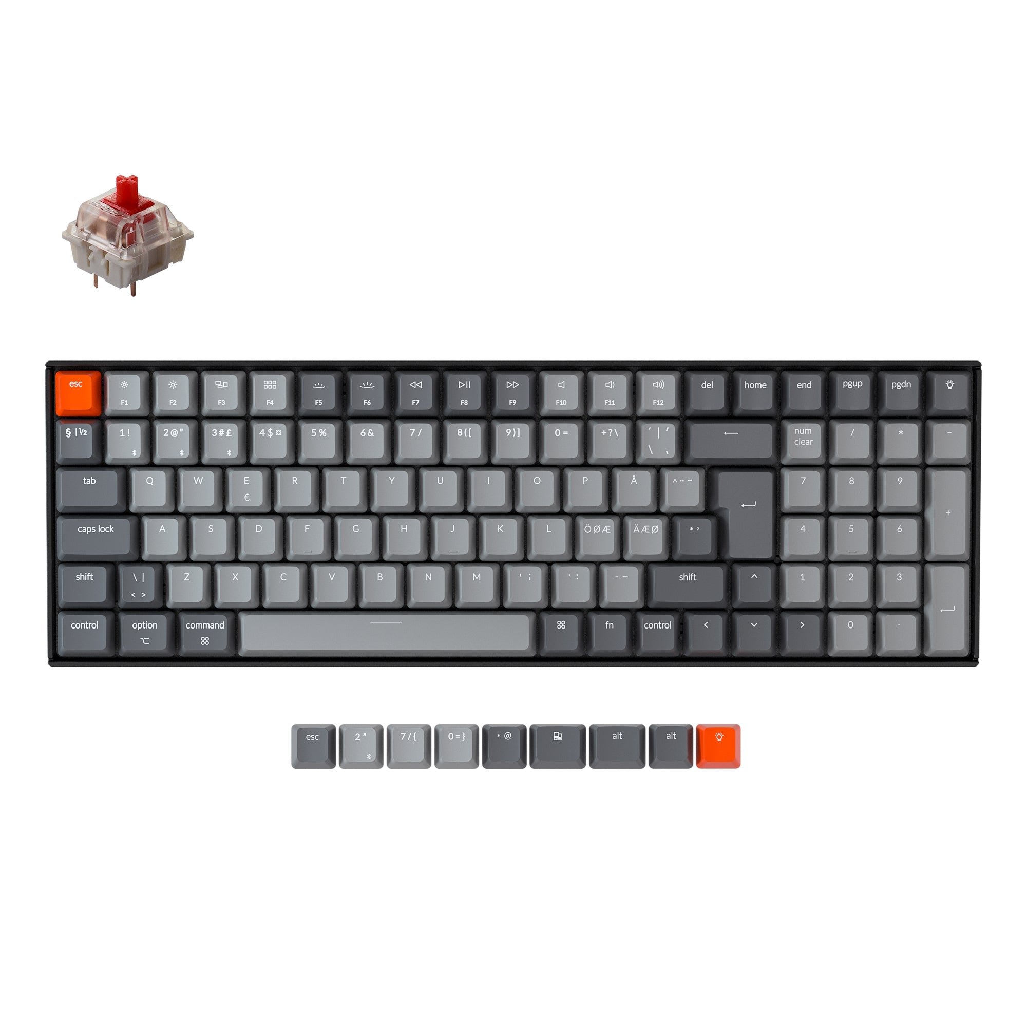 Keychron K4 Wireless Mechanical Keyboard (Nordic ISO Layout