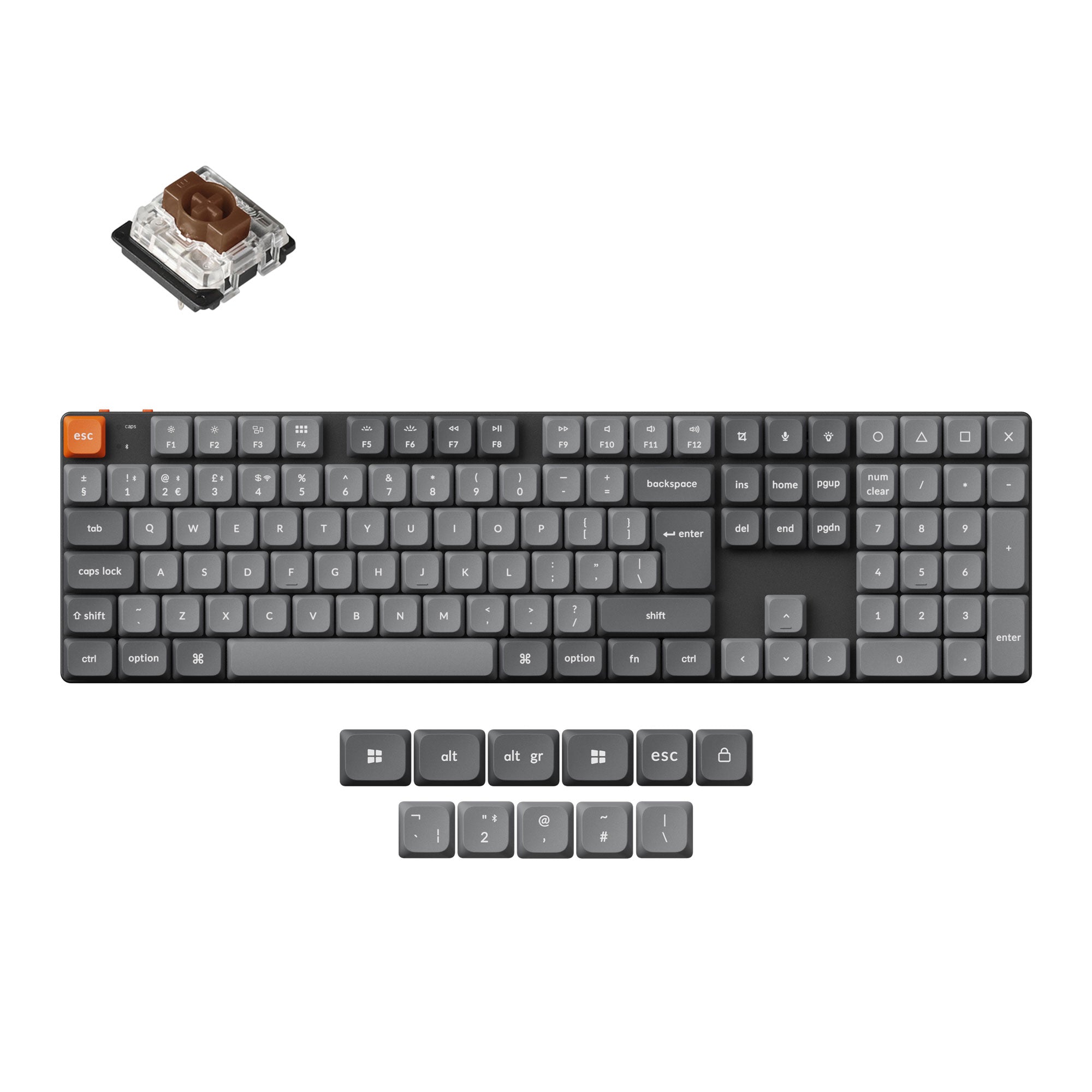 Keychron K5 Max QMK Wireless Custom Mechanical Keyboard ISO Layout