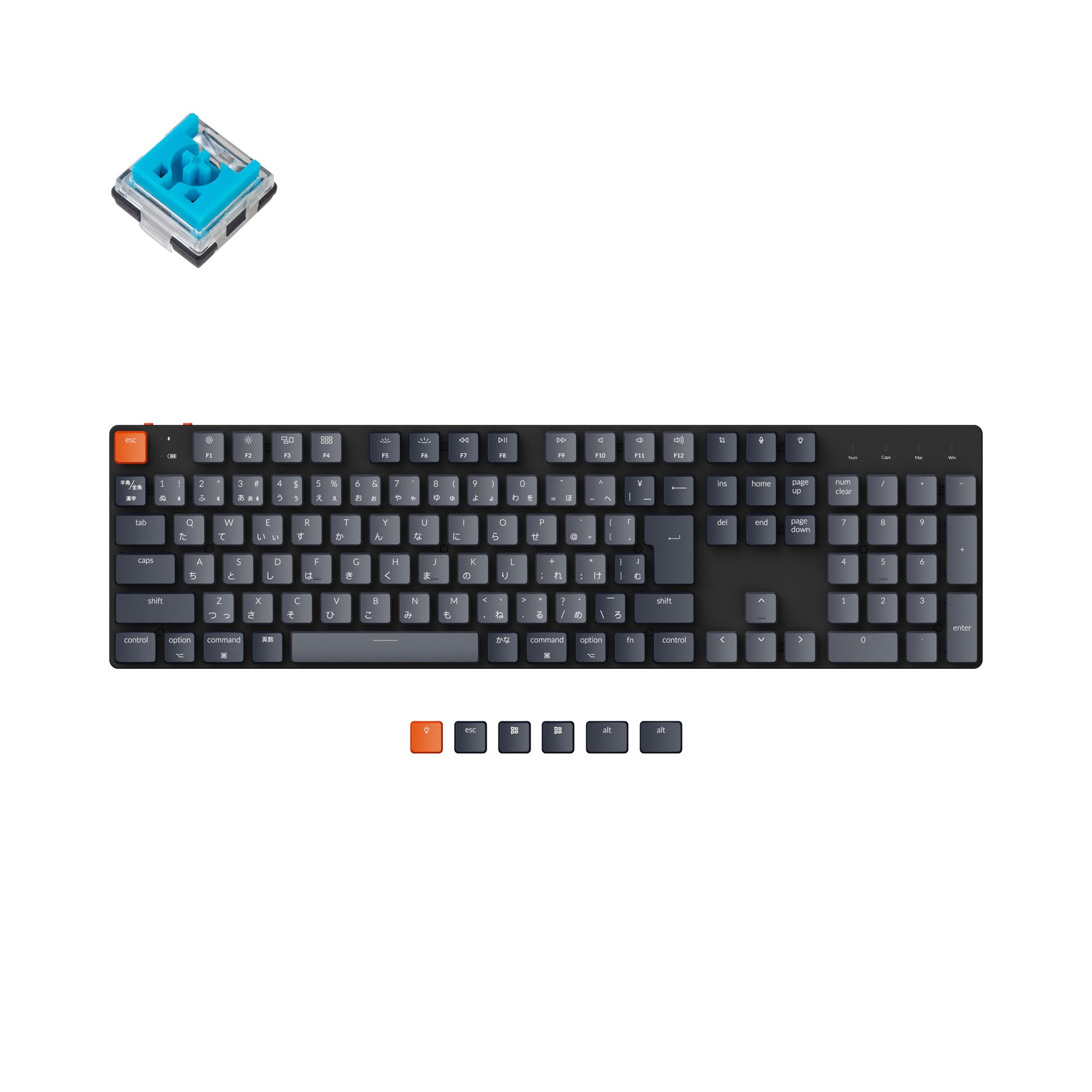 keychron K5 SE ロープロファイル/JIS配列/青軸/RGB Keychron K5 SE ワイヤレスメカニカルキーボード(日本JIS配列