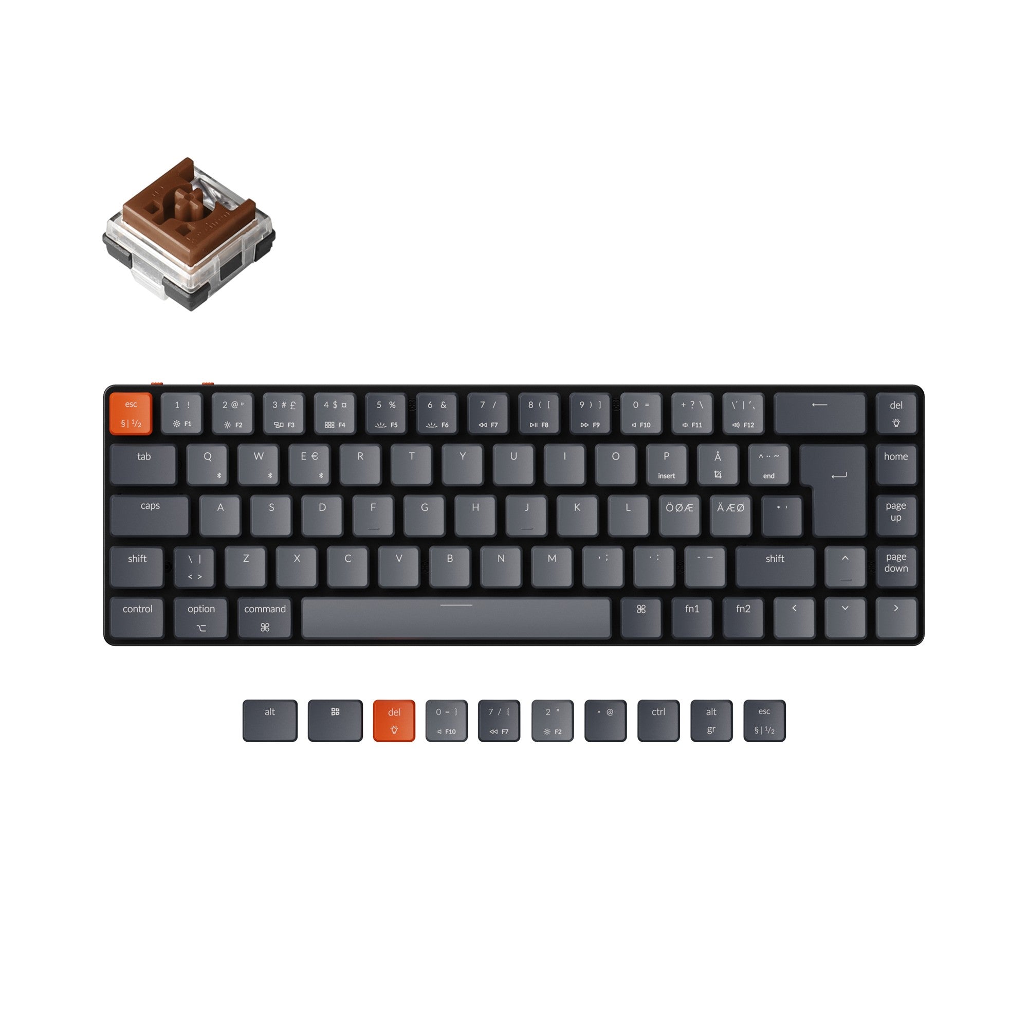 Keychron K7 Ultra-slim Wireless Mechanical Keyboard (Nordic ISO