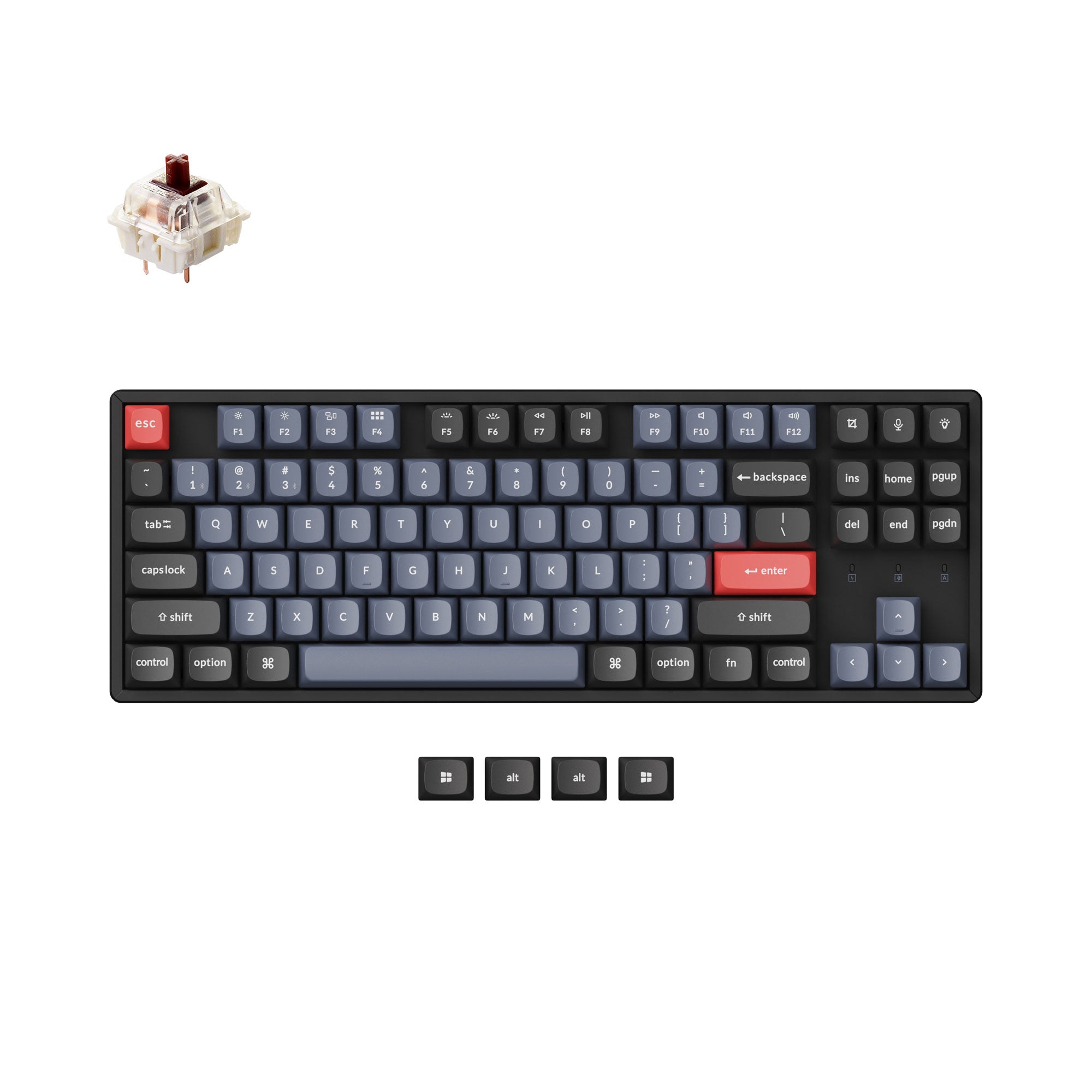 Keychron K8 US配列 赤軸 White LED K8A1 Keychron K8 Pro QMK/VIA Wireless Mechanical Keyboard – Keychron