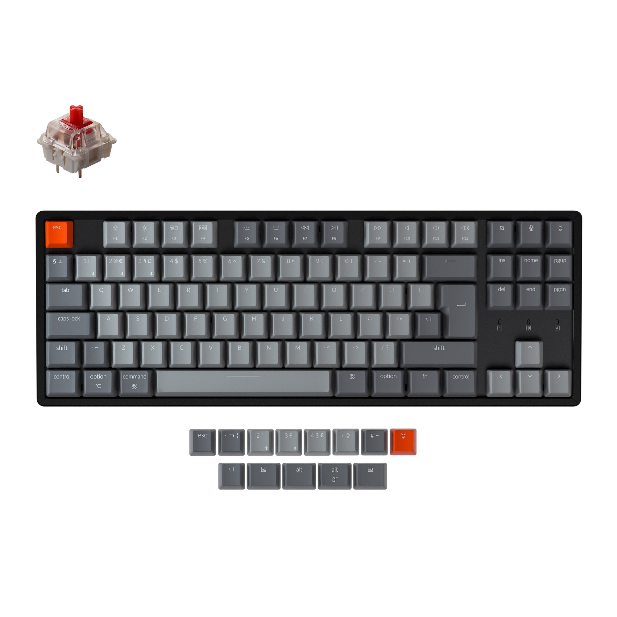 Keychron K8 Tenkeyless Wireless Mechanical Keyboard (UK ISO Layout
