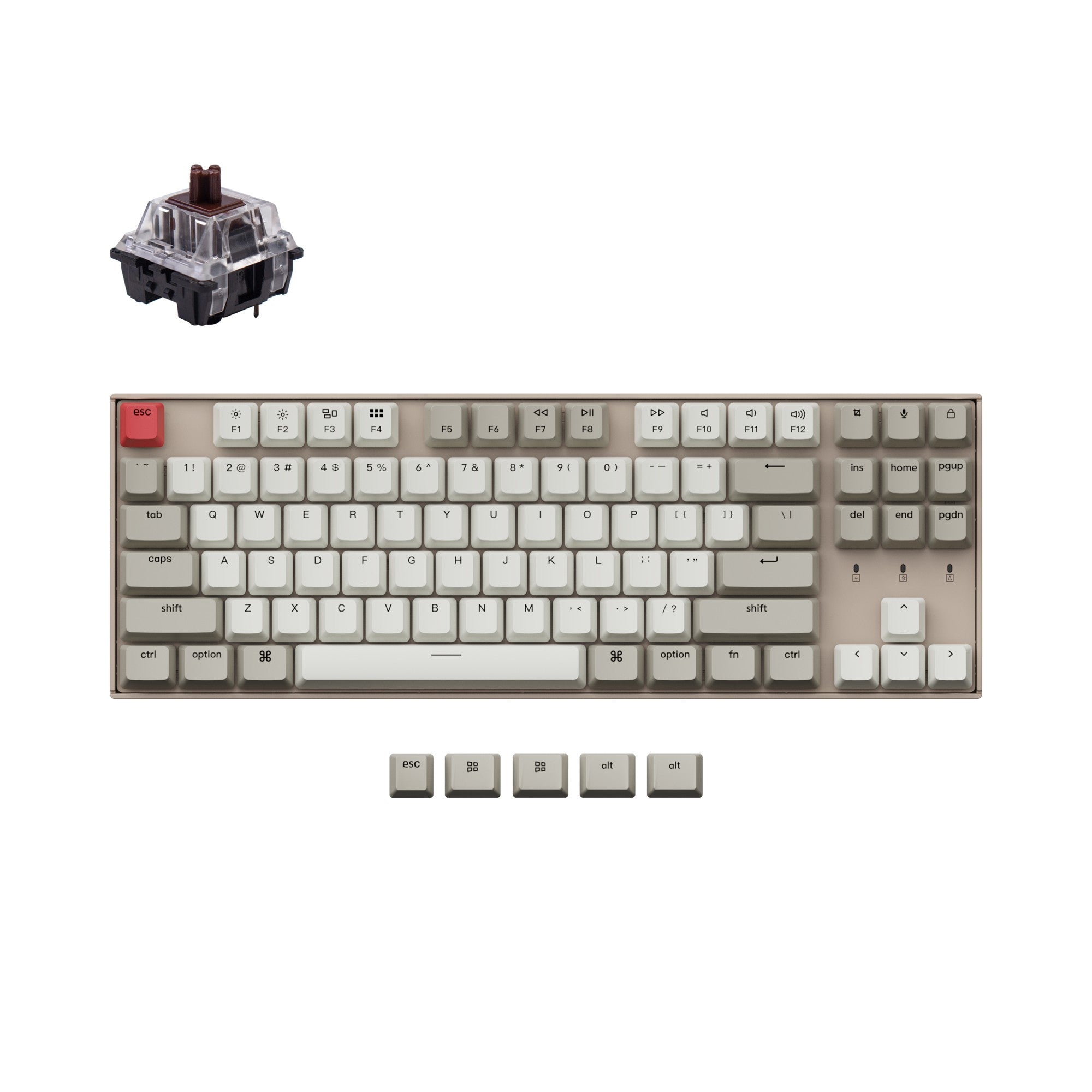Keychron K8 Wireless 茶軸 Keychron K8 Tenkeyless Wireless Mechanical Keyboard – Keychron