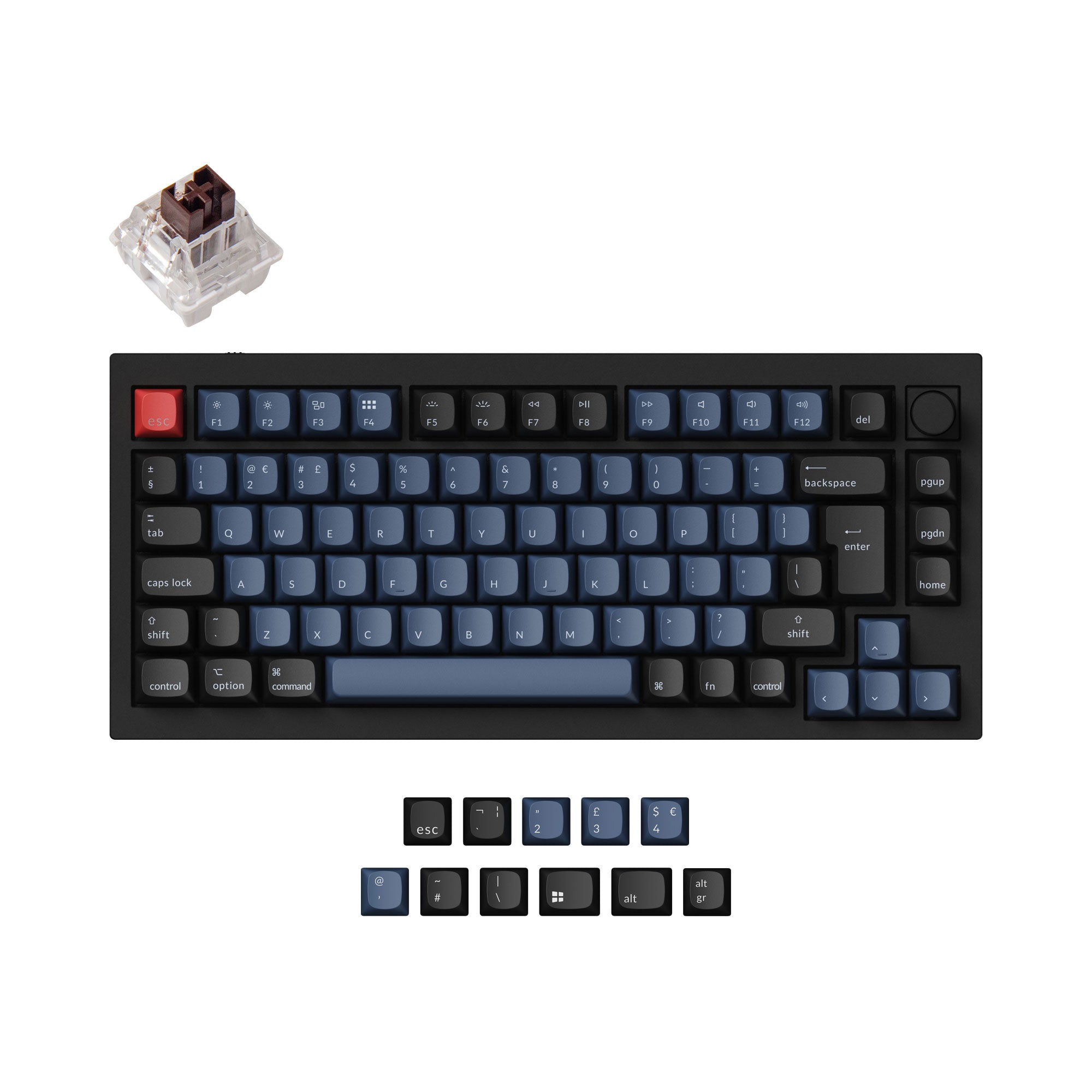 Keychron Q1 QMK Custom Mechanical Keyboard ISO Layout Collection