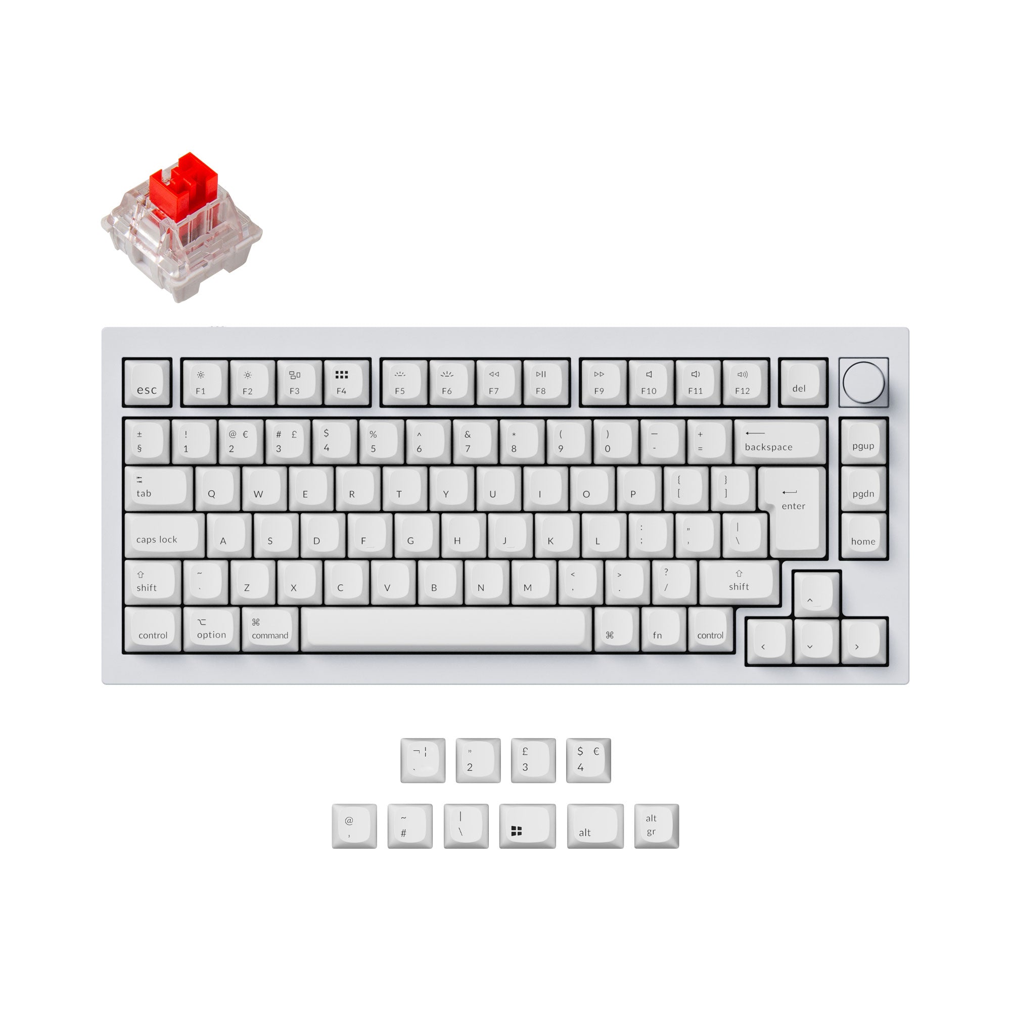 Keychron Q1 QMK Custom Mechanical Keyboard ISO Layout Collection