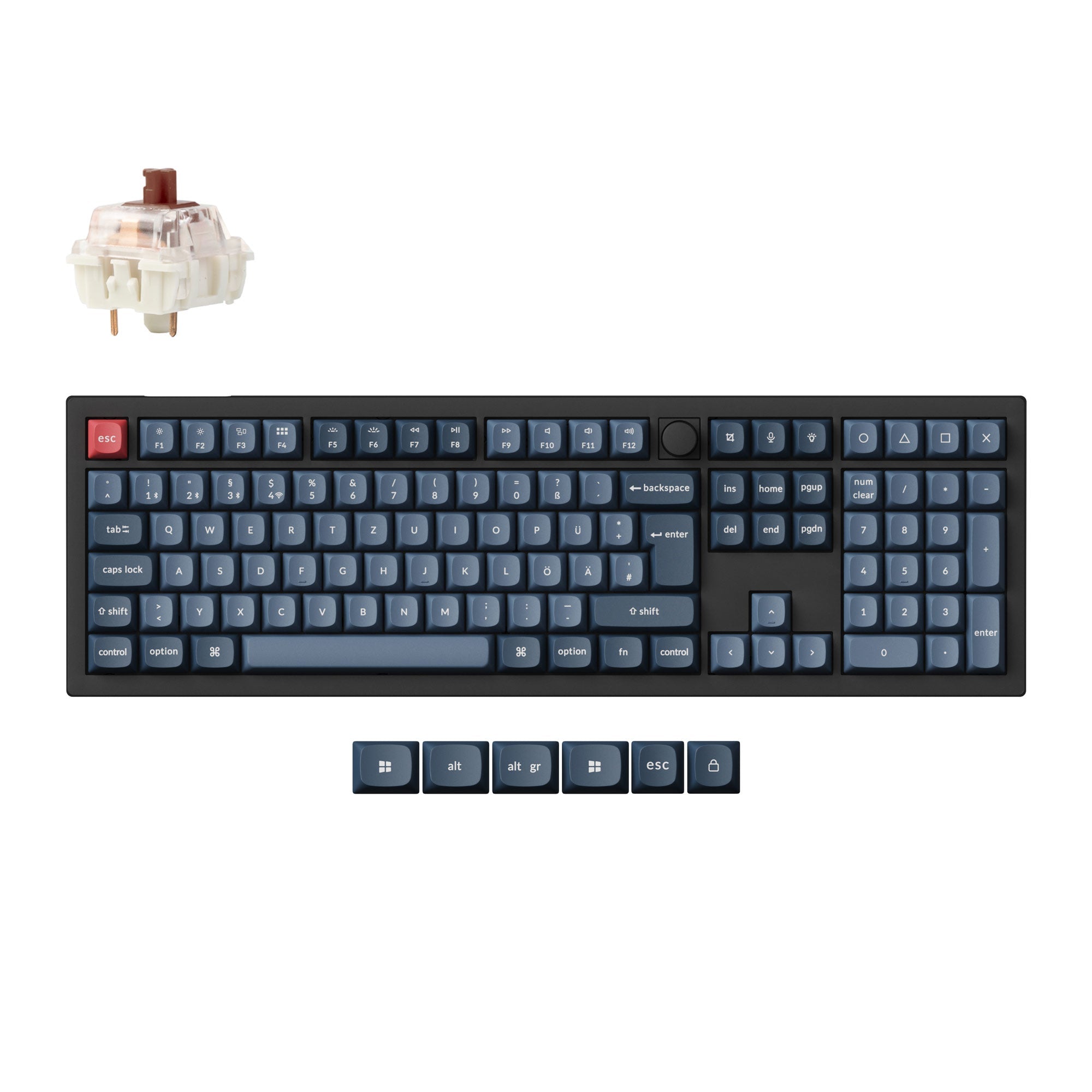 Keychron V6 Max QMK Wireless Custom Mechanical Keyboard ISO Layout