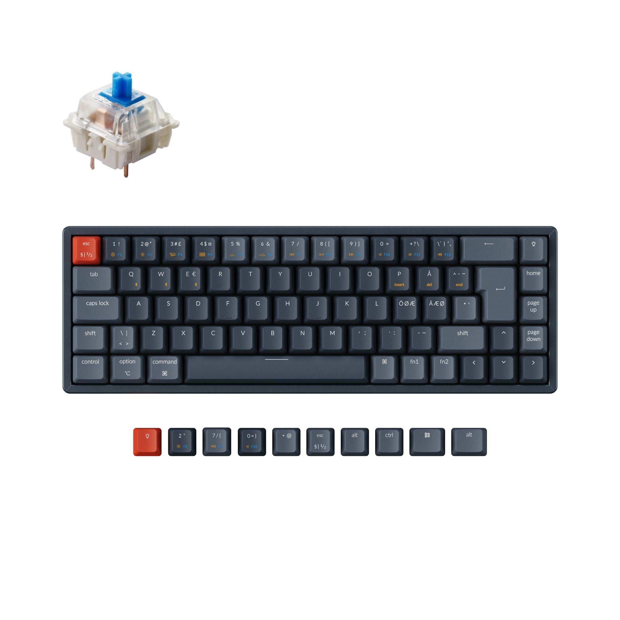 Keychron K6 Wireless Mechanical Keyboard (Nordic ISO Layout