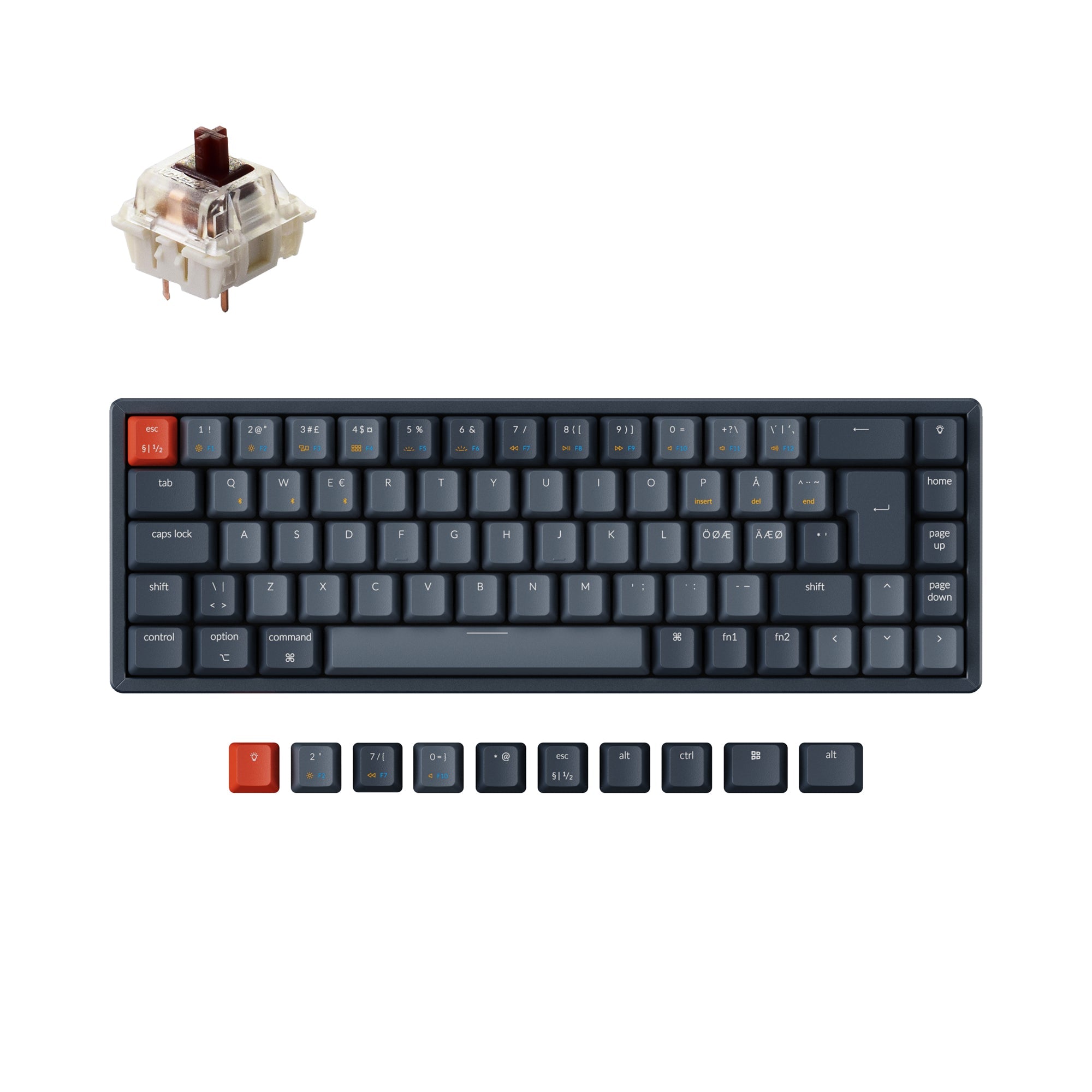Keychron K6 Wireless Mechanical Keyboard (Nordic ISO Layout